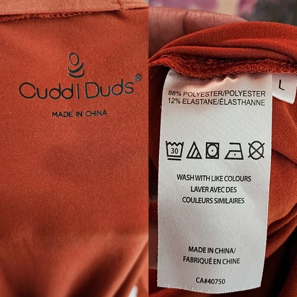 Cuddl Duds Orange Open Front Cardigan - Picture 4 of 4